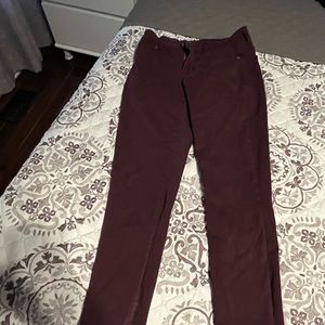 Burgundy jeans